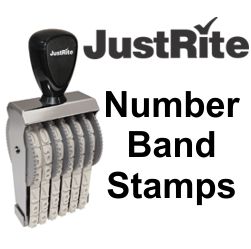 Justrite Numbering Band Stamps, Choose from 1/16