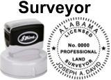 Pre-Inked Land State Surveyor Seals