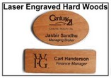 Laser Engraved Wood Badges and More