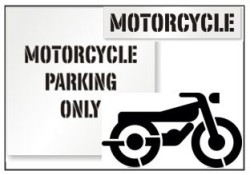 Motorcycle Parking Lot Stencils