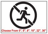 No Running Safety Symbol Stencil