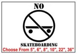 No Skateboarding Safety Symbol Stencil