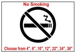 No Smoking Safety Symbol Stencil