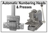 Steel Automatic Numbering Heads, Wheels and Presses