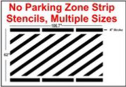 No Parking Zone Strip Stencils