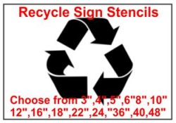 Recycle Sign Symbol Stencil