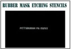Rubber Mask Etching Stencils