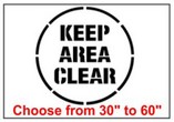 Keep Area Clear Safety Symbol Stencil