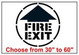 Fire Exit Safety Symbol Stencil