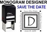 Save The Date Monogram Stamps