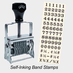 Self-Inking Numbering Band Stamps