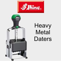Shiny Heavy Metal Line Self-Inking Daters