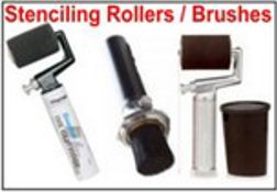 Stencil Rollers, Fountain Rollers and Stenciling Applicators 