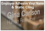 Vinyl Adhesive Employee Names & Room Names