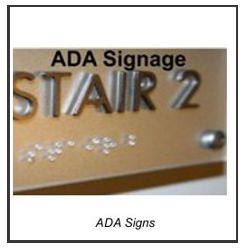 ADA Signs with Braille