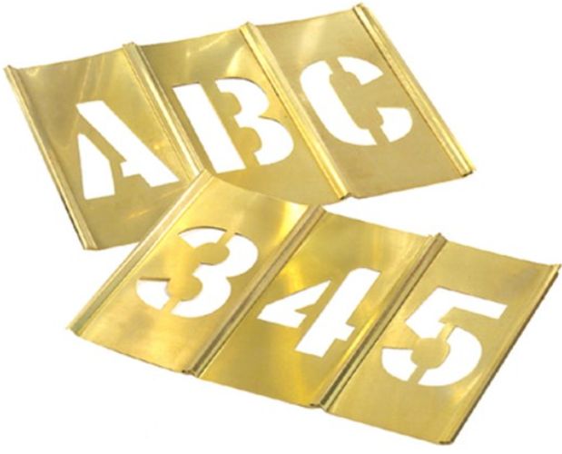 Brass Stencils Letter Set