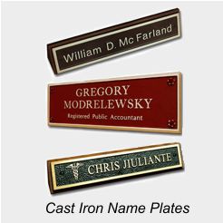 Cast Plaques - Nameplates