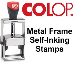 COLOP Metal Frame Self-Inking Stamps