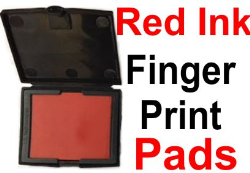 Red Fingerprint Ink Pad