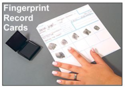 Fingerprint Record Cards and Fingerprinting Supplies