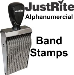 Justrite Alphanumerical Band Stamps