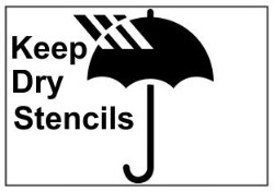 Keep Dry Symbol Stencils II