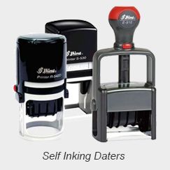 Self Inking Daters, Custom & Stock