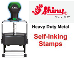 Shiny Heavy Metal Self-Inking Stamps
