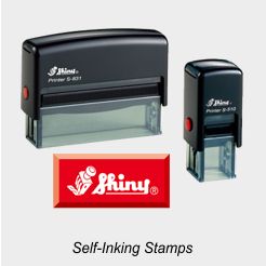 Shiny Self-Inking Rubber Stamps