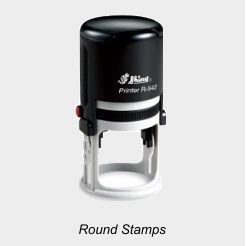 Shiny Round Rubber Stamps