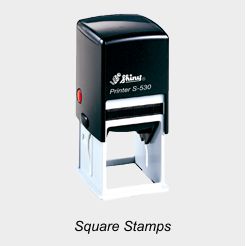 Shiny Square Rubber Stamps