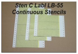 STEN C LABL LB-55 Continuous Stencils