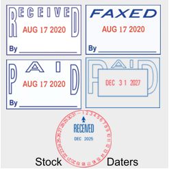 Stock Self-Inking Daters