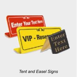 Tabletop Tent & Easel Signs