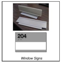 Window Inserted Signs and Nameplates