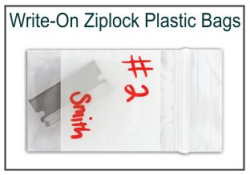 Write-On Ziplock Evidence Bags
