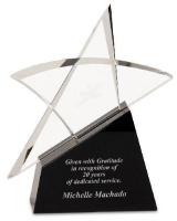 Crystal Outline Star Award