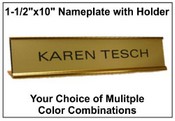 1-1/2"x8" Nameplate with Standard Holder