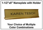 1-1/2"x8" Nameplate with Standard Holder