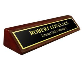 Rosewood Piano Finish Deskplate