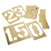 8" Brass Interlocking Number Stencils