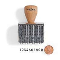 Vintage Pro Numbering 10 Band 3/8" Character Stamp