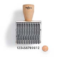 Vintage Pro Numbering 12 Band 1/4" Character Stamp