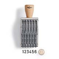 Vintage Pro Numbering 6 Band 15/32" Character Stamp