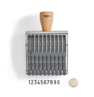 Vintage Pro Numbering 10 Band 15/32" Character Stamp
