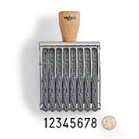 Vintage Pro Numbering 8 Band 3/4" Character Stamp