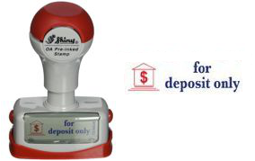 For deposit only Shiny OA Pre-Inked Stock Stamp