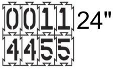 4-Way-Lock Stencil 0-9 Numbers - 24 Inch