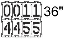 4-Way-Lock Stencil 0-9 Numbers - 36 Inch