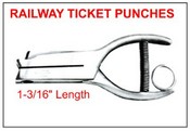 402 Railway Ticket Punch, 1-3/16" Reach